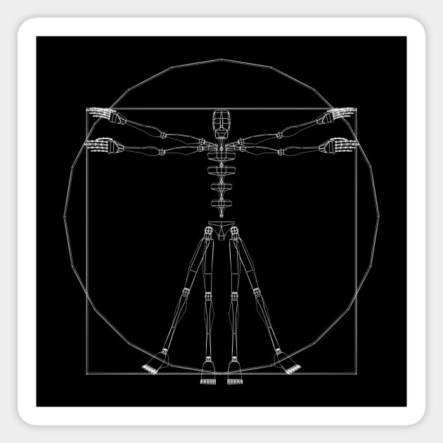 Vitruvian Biped Sticker by CCDesign